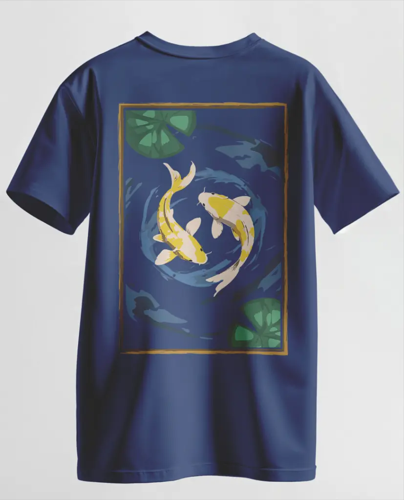 Japon bleu T-shirt dos.webp