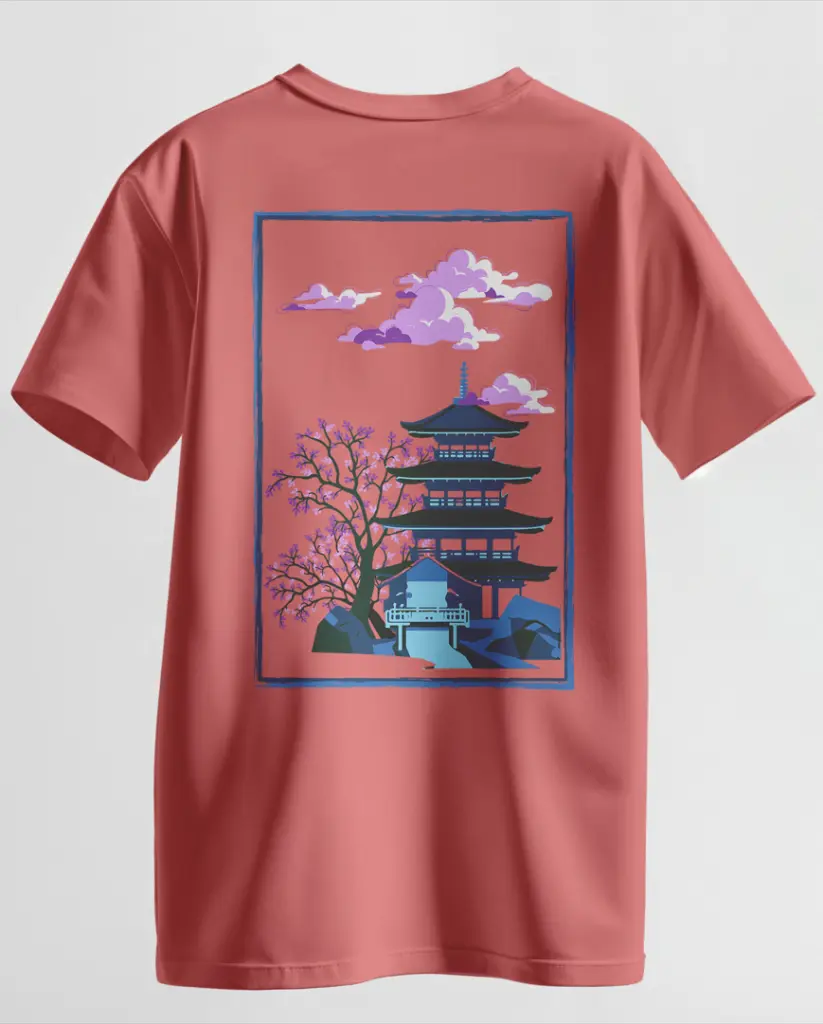 Japon rouge T-shirt dos.webp